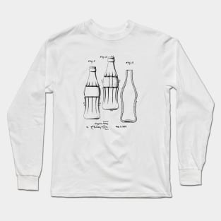 Coca Cola Vintage Bottle Patent Long Sleeve T-Shirt